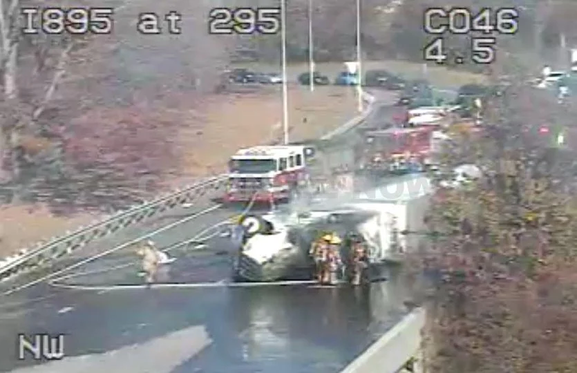 Major Hazmat Incident in Baltimore County: Overturned Tractor-Trailer Carrying Chlorine Ignites, Triggering Massive Emergency Response and Road Closures